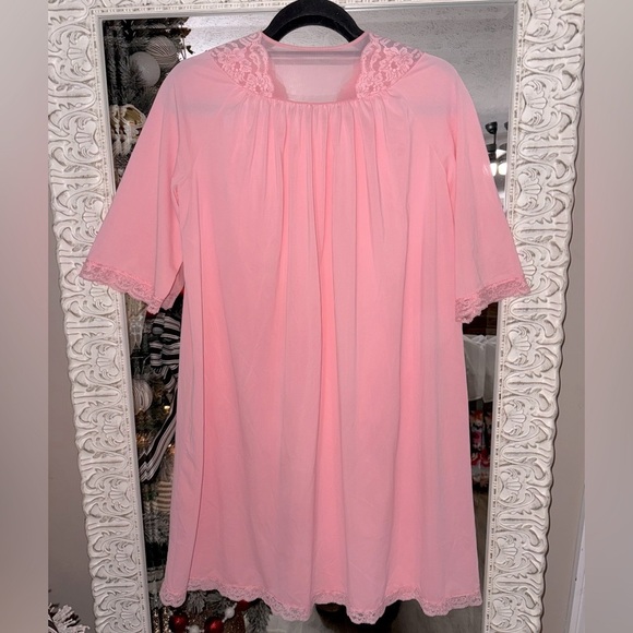Vintage Shadowline Button Down House Dress Night Gown - Picture 6 of 10